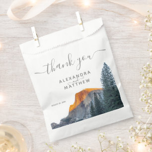 Sachets En Papier Yosemite demi-dôme coucher de soleil mariage Favor