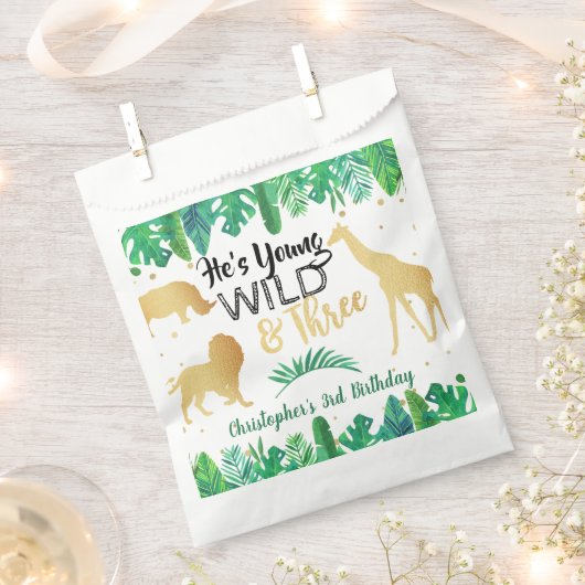 Sachets En Papier Young Wild & Three Boys Troisième fête d'anniversa (Coupé)