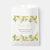 Sachets En Papier Zesty Lemons Fun Jaune fête d'anniversaire (Devant)