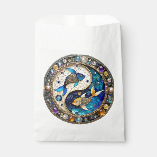 Sachets En Papier Zodiac - Poissons de poisson Yin et Yang (Devant)