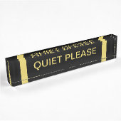 Sachez Quiet S'Il Vous Plaque De Nom Du Bureau