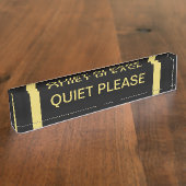 Sachez Quiet S'Il Vous Plaque De Nom Du Bureau (Taille)