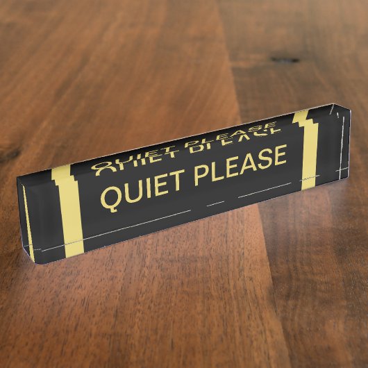 Sachez Quiet S'Il Vous Plaque De Nom Du Bureau (Taille)