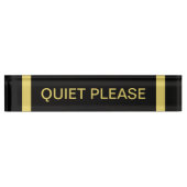 Sachez Quiet S'Il Vous Plaque De Nom Du Bureau (Devant)