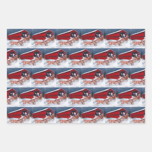 Sachs Bridge/Greyhounds met kerstbeker Inpakpapier Vel (Voorkant)