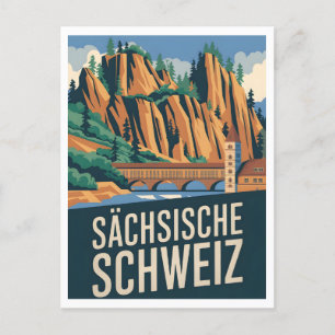 Sächsische Schweiz Saksisch Zwitserland vintage Briefkaart