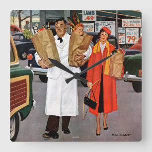 Sack Full of Trouble Vierkante Klok