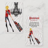 Sacoche à main Carte de visite de mode Zebra 2 (Devant / Derrière)