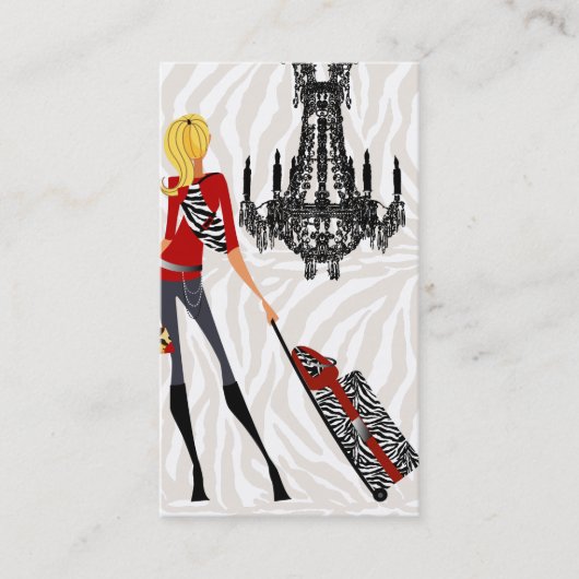 Sacoche à main Carte de visite de mode Zebra 2 (Devant)