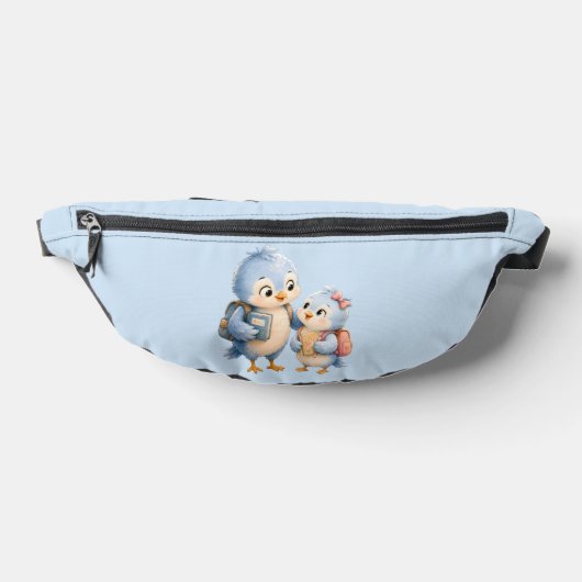 Sacoche Ceinture Petits Oiseaux Bleus Mignons (Poser)