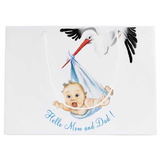 Sacoche drôle portant bébé sac cadeau - Texte pers (Devant)