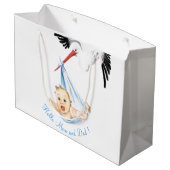 Sacoche drôle portant bébé sac cadeau - Texte pers (Dos Angle)