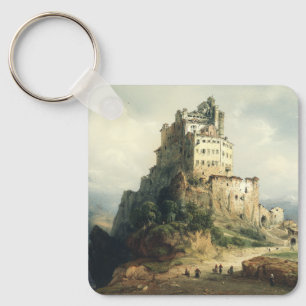 Sacra di San Michele Klooster Alpine Kunst Sleutelhanger