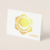 Sacraal Chakra Alle gelegenheden Custom Real Folie Kaarten (Voorkant)