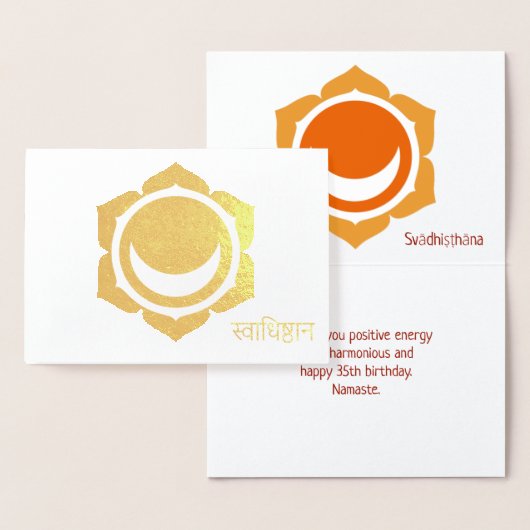 Sacraal Chakra Alle gelegenheden Custom Real Folie Kaarten (Display)