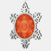 Sacral Chakra Pewter Snowflake Ornament (Rechts)