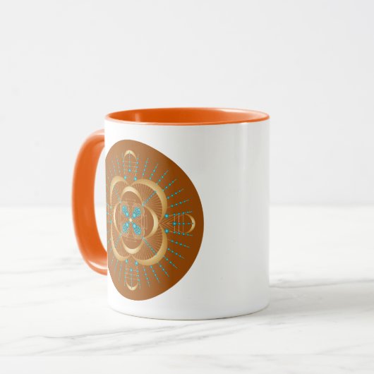 Sacral Chakra Shadow Mandala Mug Deux Tons (Devant gauche)