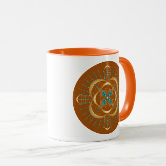Sacral Chakra Shadow Mandala Mug Deux Tons (Devant droit)
