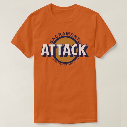 Sacramento Attack Arena 1992 T-shirt (Design voorkant)