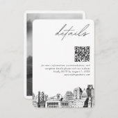 Sacramento Bruiloft Details QR Code Klein Informatiekaartje (Voorkant / Achterkant)