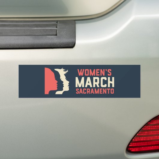 Sacramento-Bumpersticker, vrouwenmars Bumpersticker (Op auto)