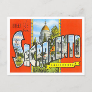 Sacramento, California  Big Letters Postcar Briefkaart
