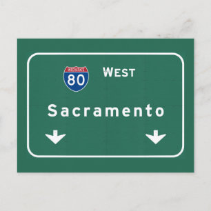 Sacramento California Interstate Highway Freeway : Briefkaart
