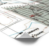 Sacramento California Map (1992) Poster (Hoek)