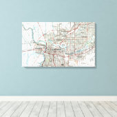 Sacramento California Map (1994) Canvas Afdruk (Insitu (Houten vloer))