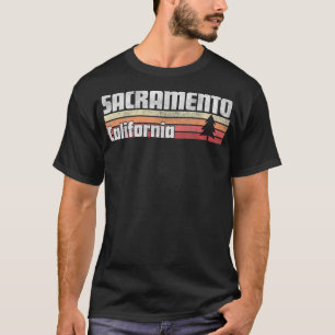 Sacramento California Retro Style 70s 80s T-shirt