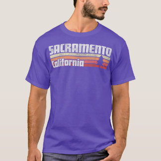 Sacramento California Retro Style Vintage 70s 80s  T-shirt