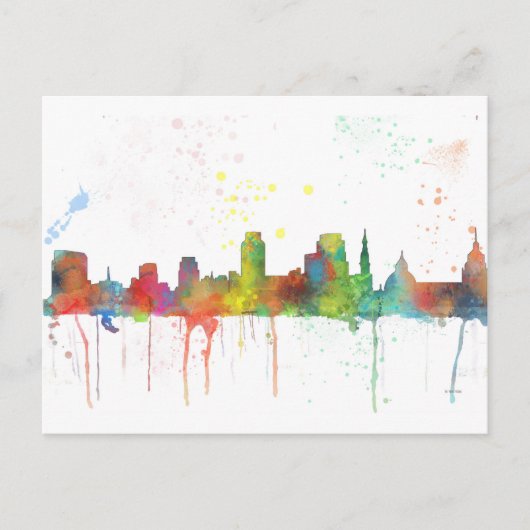 SACRAMENTO, CALIFORNIA SKYLINE BRIEFKAART (Voorkant)
