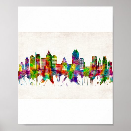 Sacramento California Skyline Poster (Voorkant)