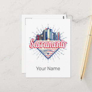 Sacramento California Verenigde Staten Skyline Ver Briefkaart