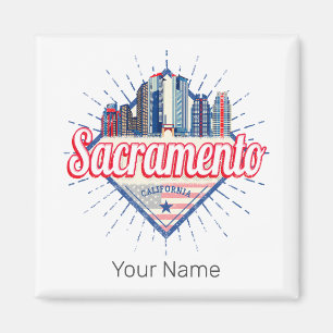 Sacramento California Verenigde Staten Skyline Ver Magneet