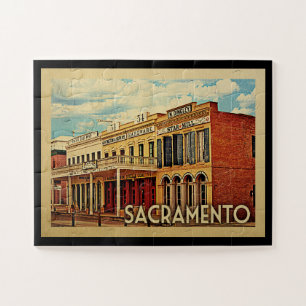 Sacramento California Vintage Travel Legpuzzel