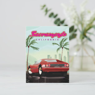 Sacramento Californië sportauto Briefkaart