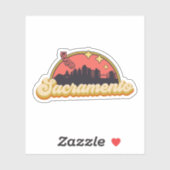 Sacramento, Californië Sticker (Vel)