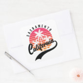 Sacramento, Californie Sticker Retro (Enveloppe)