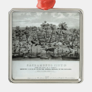 Sacramento City, Californië Metalen Ornament
