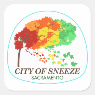 Sacramento "City of Sneeze" sticker