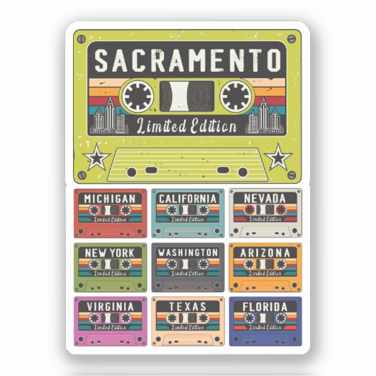  Sacramento City reizen Sticker (Voorkant)