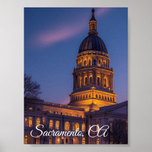 Sacramento, hoofdstad van de staat, Californië Poster
