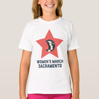 Sacramento-jongeren, vrouwenmars met T-Shirt