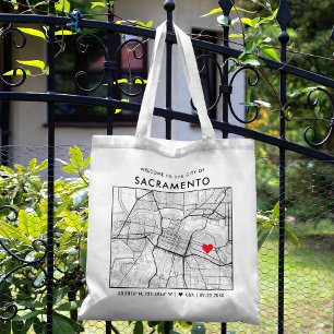 Sacramento Liefde Locator   Stadsplattegrond Bruil Tote Bag