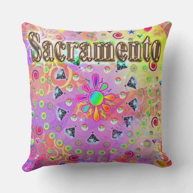 Sacramento Lucky Coussin doré (Verso)