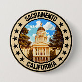 Sacramento Ronde Button 7,6 Cm (Voorkant)