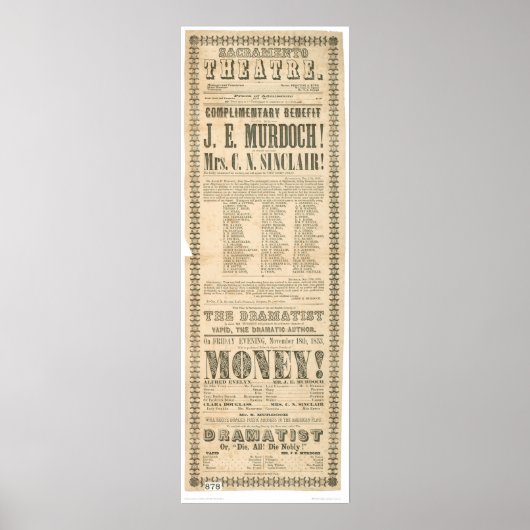 Sacramento Theater (1431A) Poster (Voorkant)