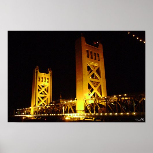 Sacramento Tower Bridge Poster (Voorkant)
