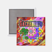 Sacramento Tropical Friends Magnet Magneet (Voorkant / Achterkant)